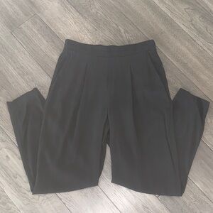 SHEIN Classic Black Women's tapered ankle pleated front dress Pants